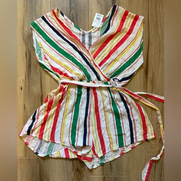 Ginger G Multicolor Striped Kids Romper - Picture 1 of 2